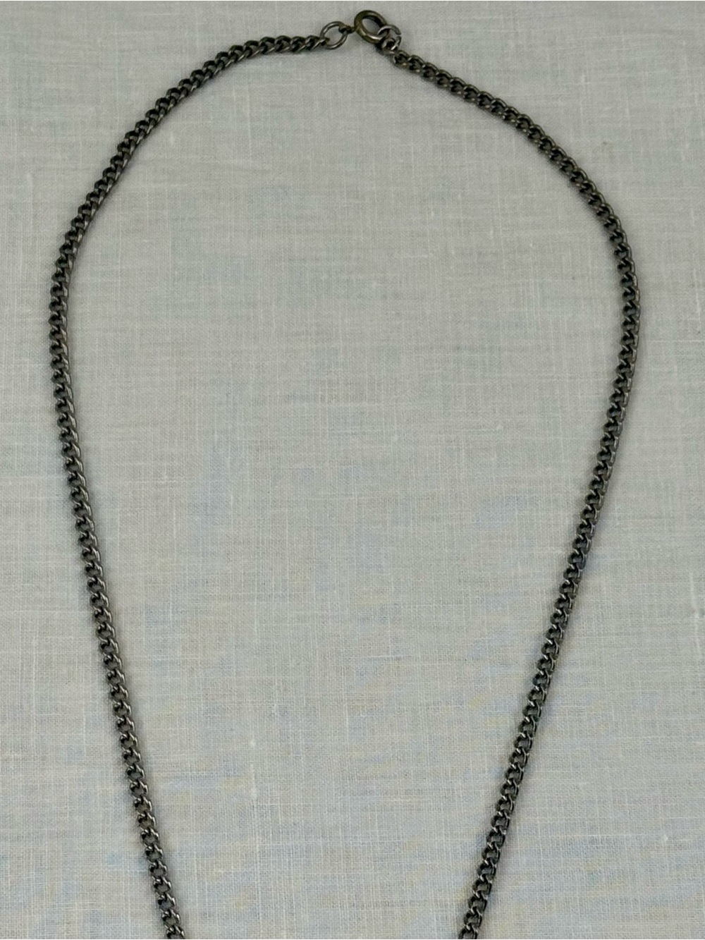 Vintage Style Oval Locket Necklace Blue Stone Silver Tone Pendant - Picture 5 of 7